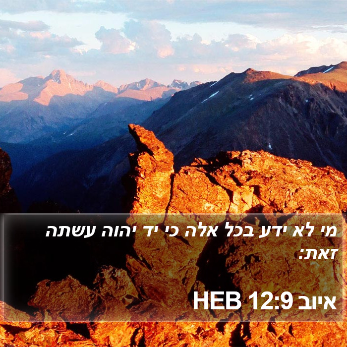 איוב 12:9 HEB Bible Study