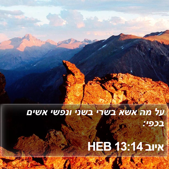 איוב 13:14 HEB Bible Study