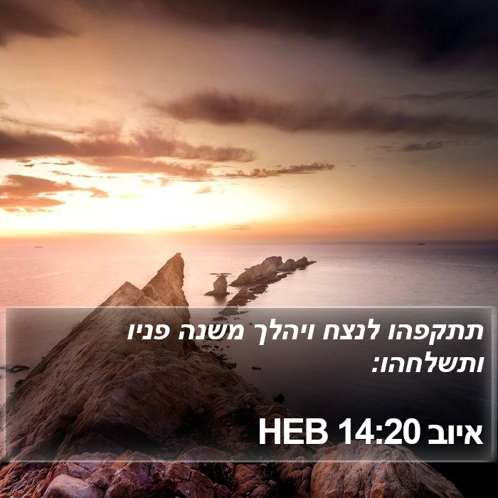 איוב 14:20 HEB Bible Study