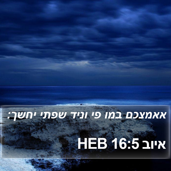 איוב 16:5 HEB Bible Study