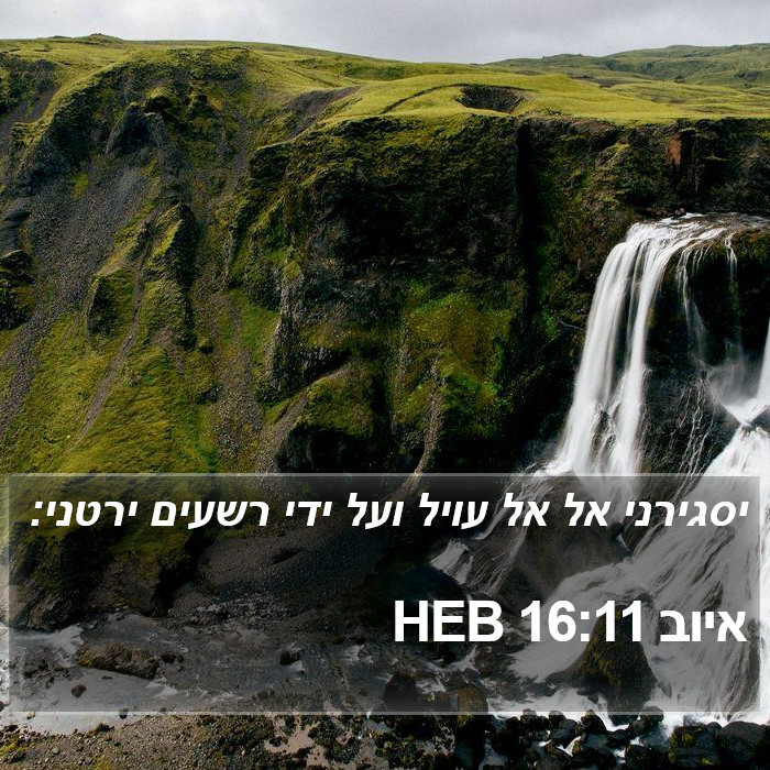 איוב 16:11 HEB Bible Study