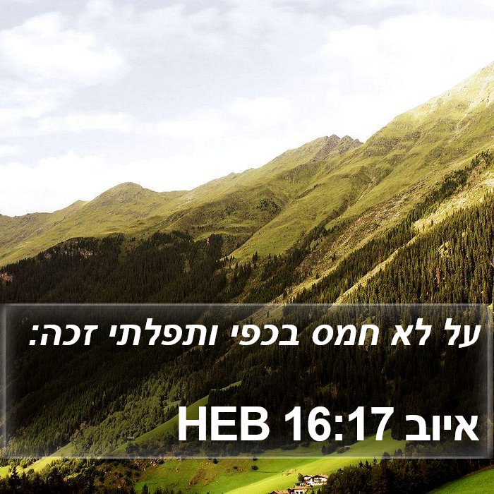 איוב 16:17 HEB Bible Study