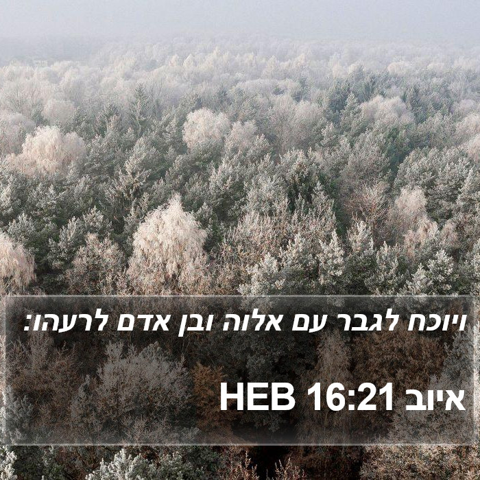 איוב 16:21 HEB Bible Study