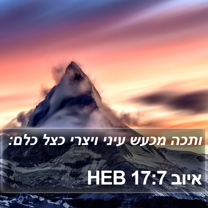 איוב 17:7 HEB Bible Study