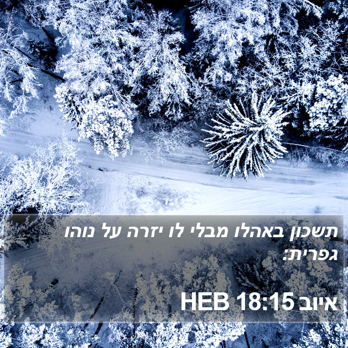 איוב 18:15 HEB Bible Study