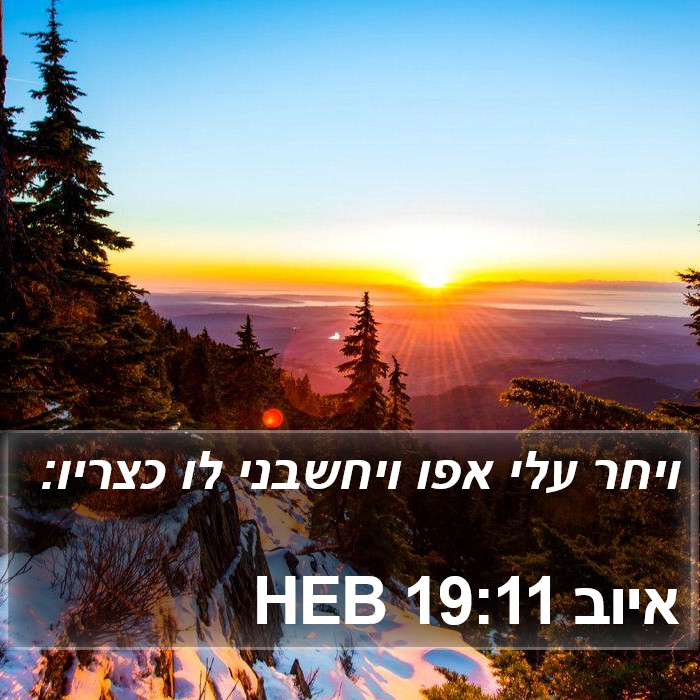 איוב 19:11 HEB Bible Study