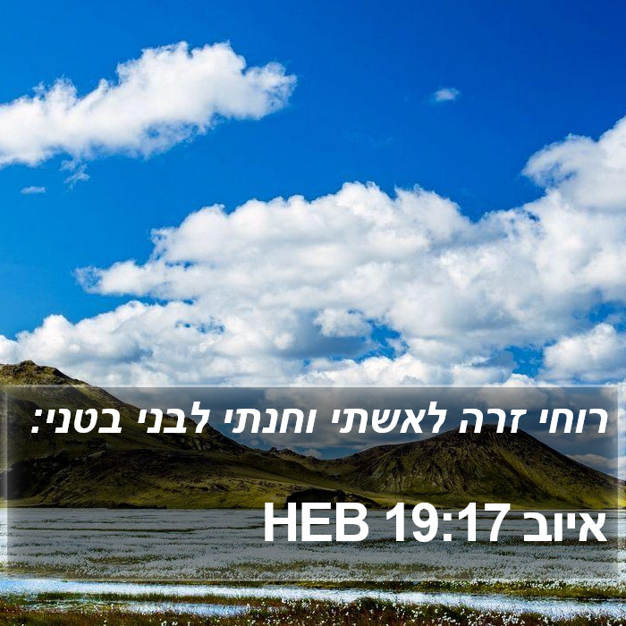 איוב 19:17 HEB Bible Study