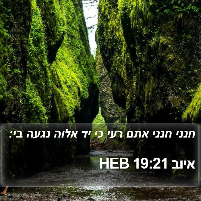 איוב 19:21 HEB Bible Study