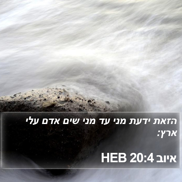 איוב 20:4 HEB Bible Study