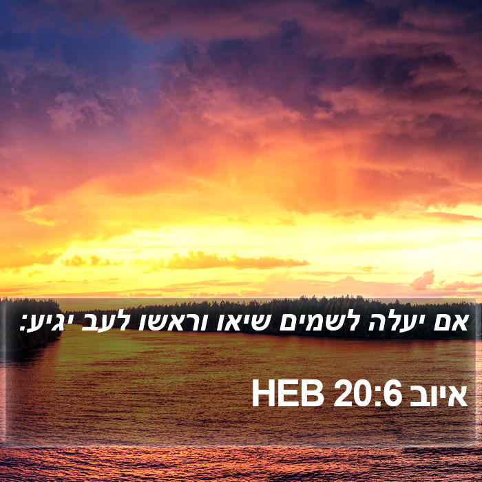 איוב 20:6 HEB Bible Study