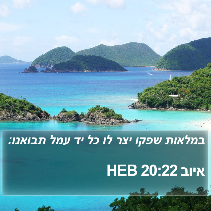 איוב 20:22 HEB Bible Study