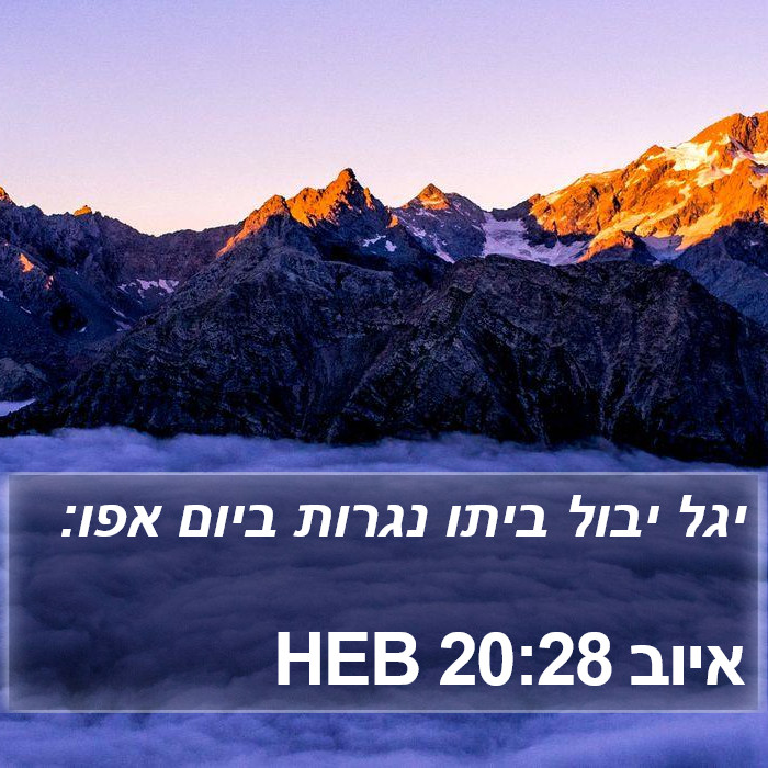 איוב 20:28 HEB Bible Study