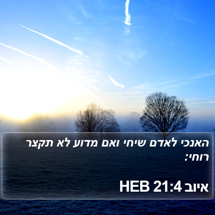 איוב 21:4 HEB Bible Study