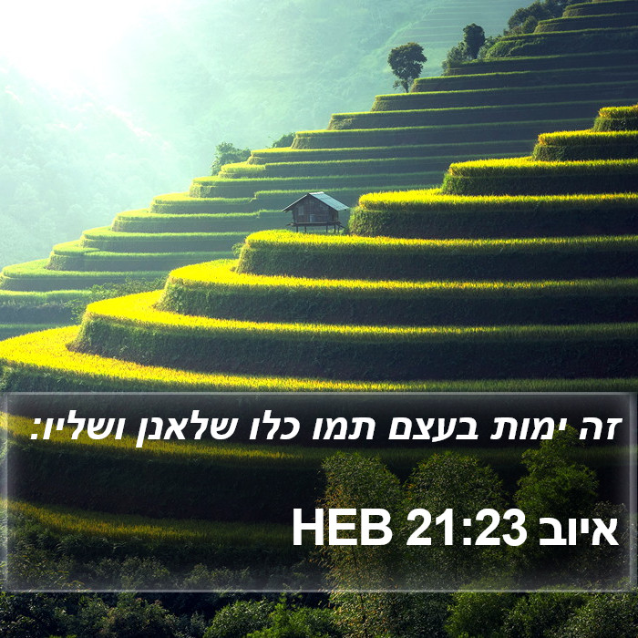 איוב 21:23 HEB Bible Study