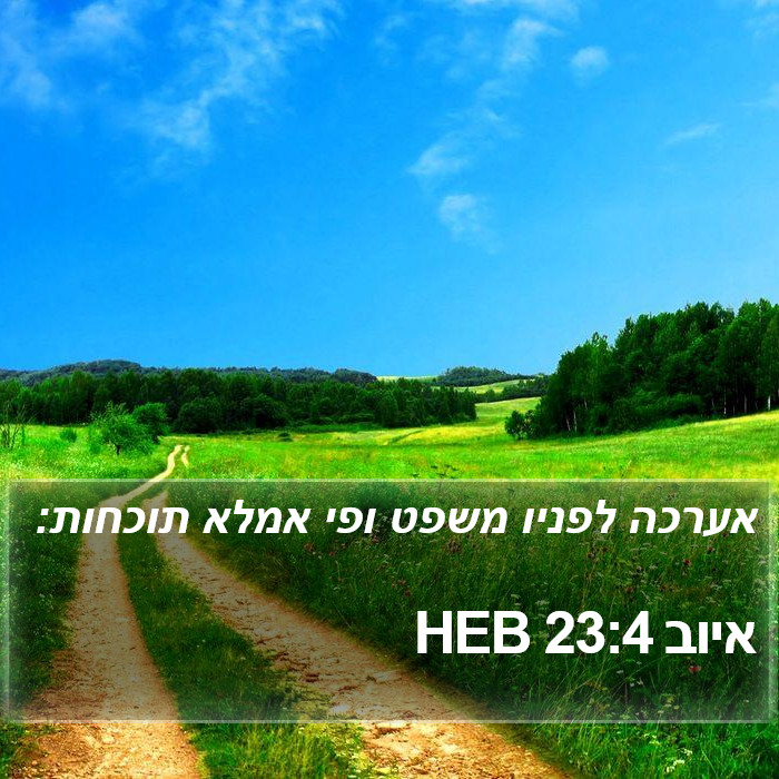 איוב 23:4 HEB Bible Study