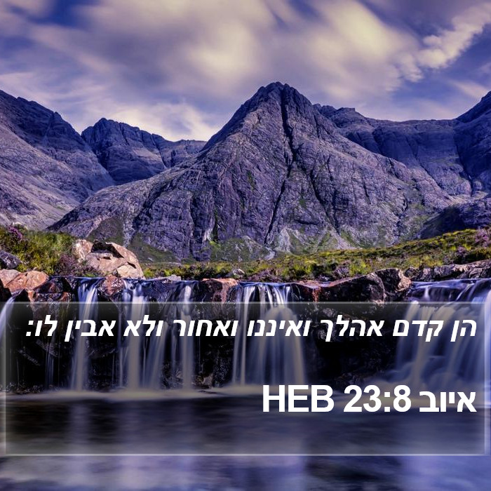 איוב 23:8 HEB Bible Study