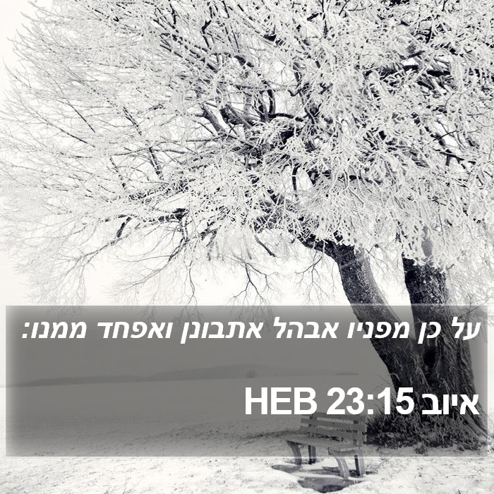 איוב 23:15 HEB Bible Study