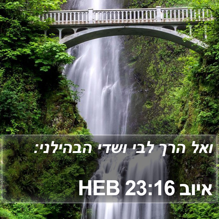 איוב 23:16 HEB Bible Study