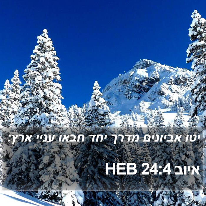 איוב 24:4 HEB Bible Study