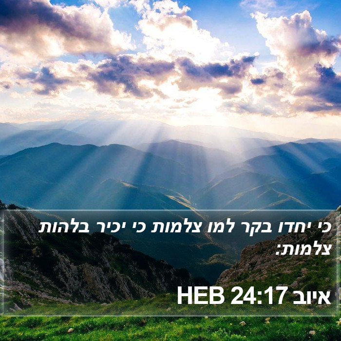 איוב 24:17 HEB Bible Study