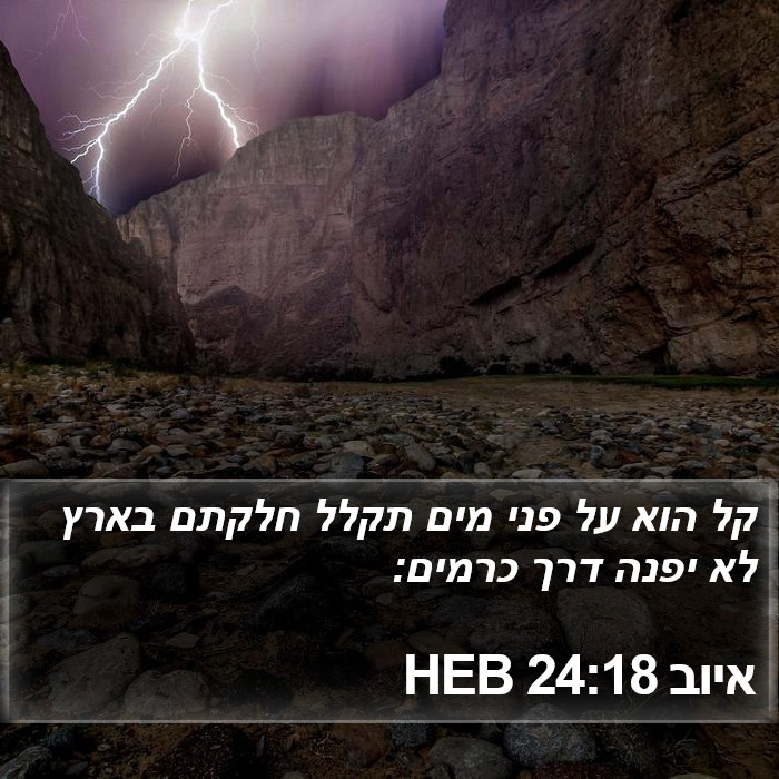 איוב 24:18 HEB Bible Study