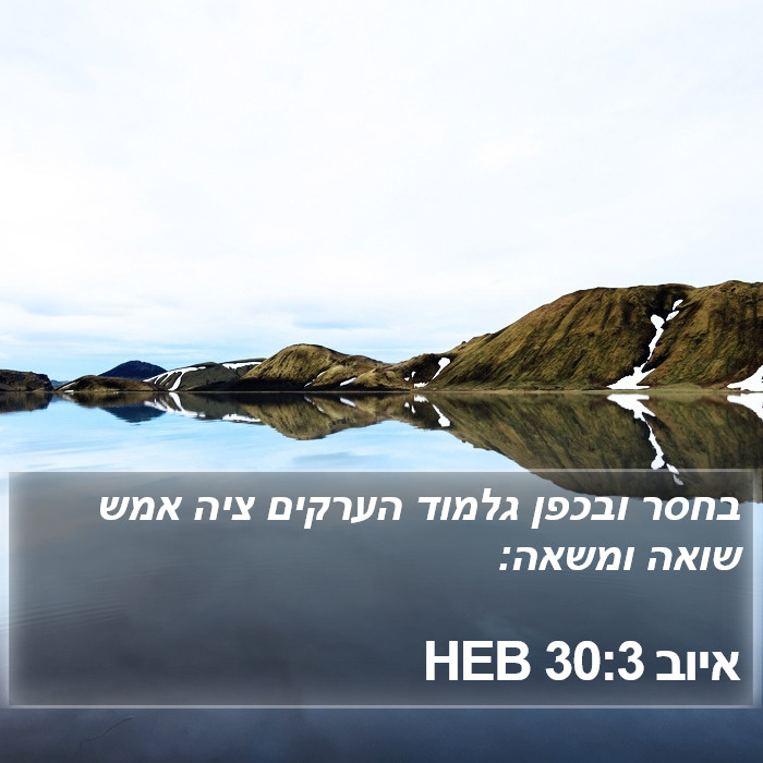 איוב 30:3 HEB Bible Study