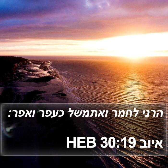 איוב 30:19 HEB Bible Study