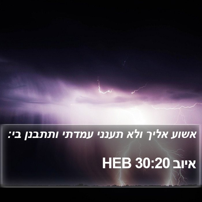 איוב 30:20 HEB Bible Study