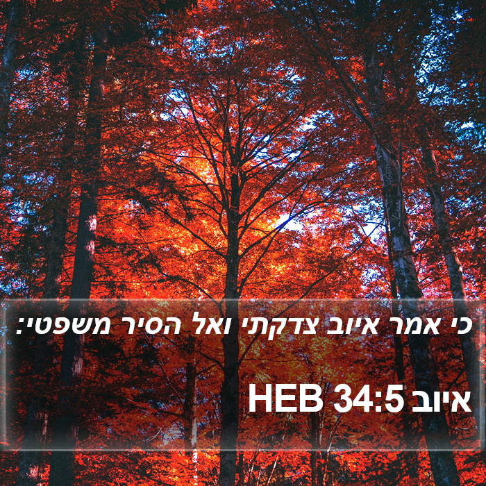 איוב 34:5 HEB Bible Study