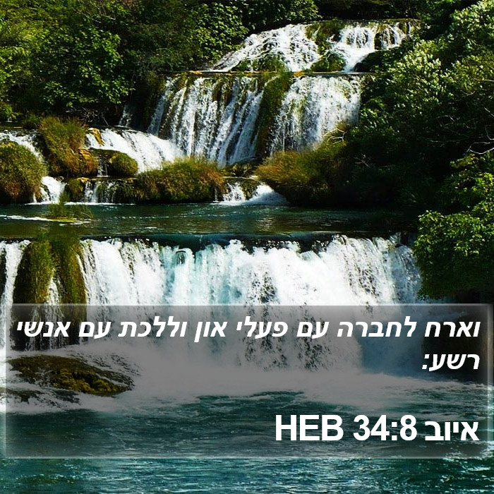 איוב 34:8 HEB Bible Study