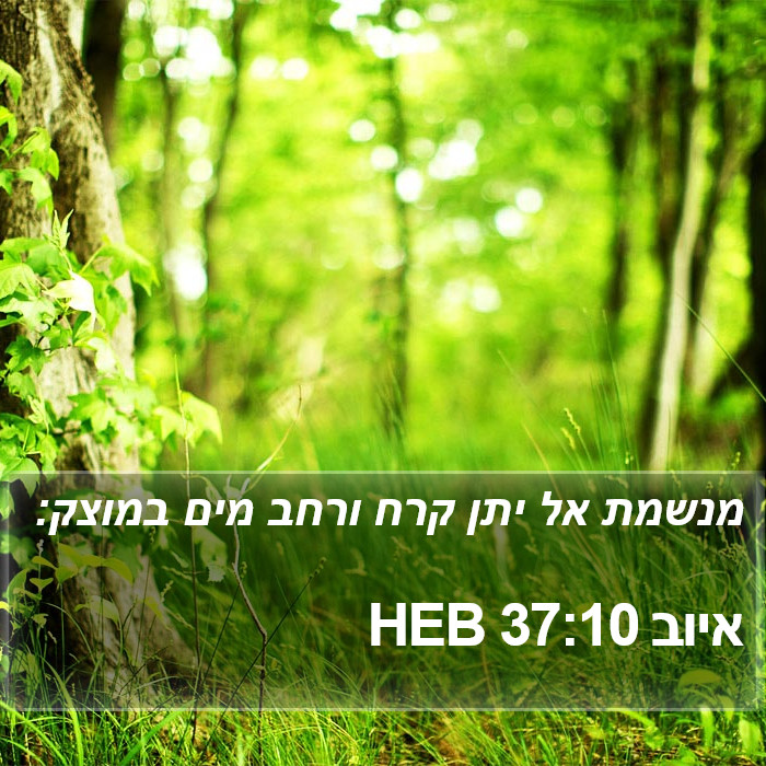 איוב 37:10 HEB Bible Study