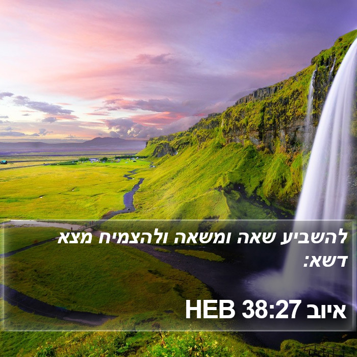 איוב 38:27 HEB Bible Study