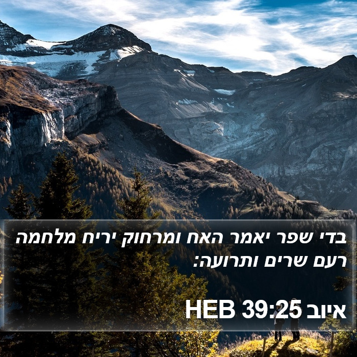 איוב 39:25 HEB Bible Study