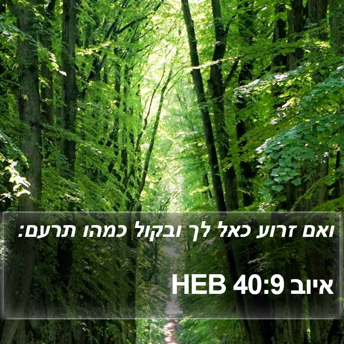 איוב 40:9 HEB Bible Study