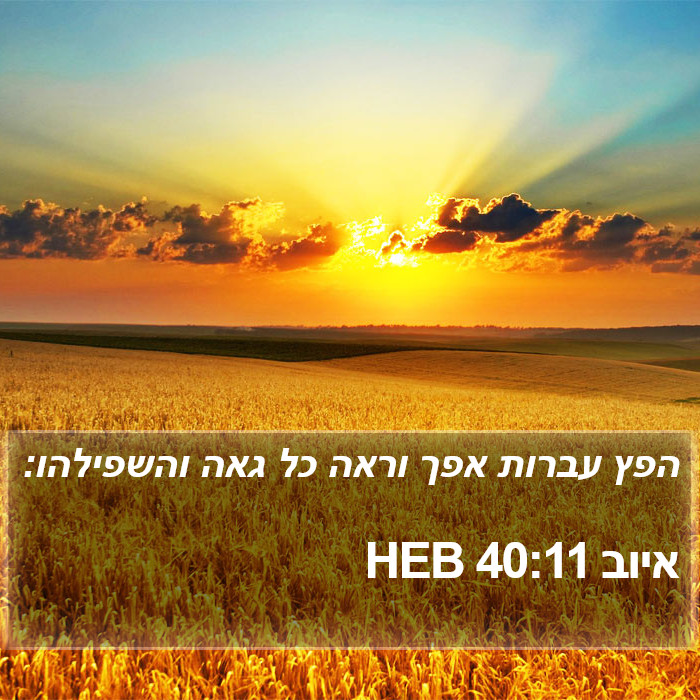 איוב 40:11 HEB Bible Study