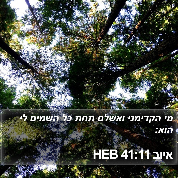 איוב 41:11 HEB Bible Study