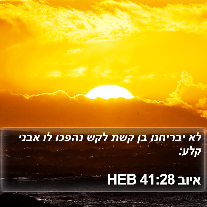 איוב 41:28 HEB Bible Study