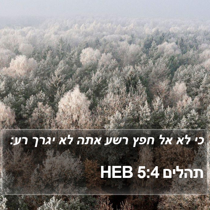 תהלים 5:4 HEB Bible Study
