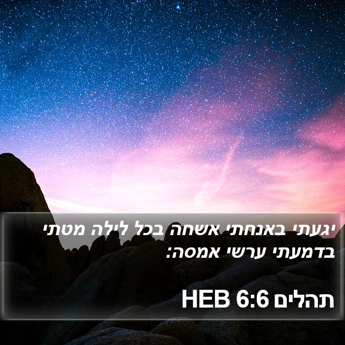 תהלים 6:6 HEB Bible Study