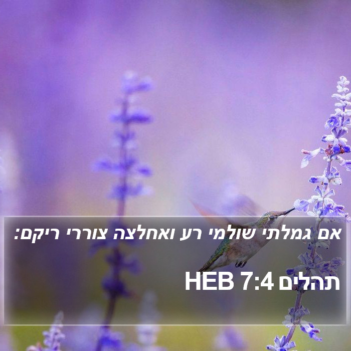 תהלים 7:4 HEB Bible Study