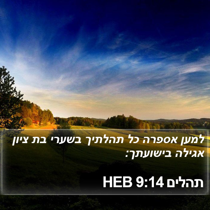 תהלים 9:14 HEB Bible Study