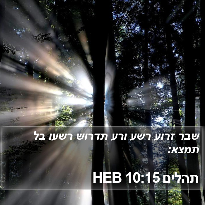 תהלים 10:15 HEB Bible Study