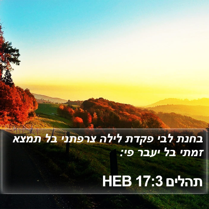 תהלים 17:3 HEB Bible Study
