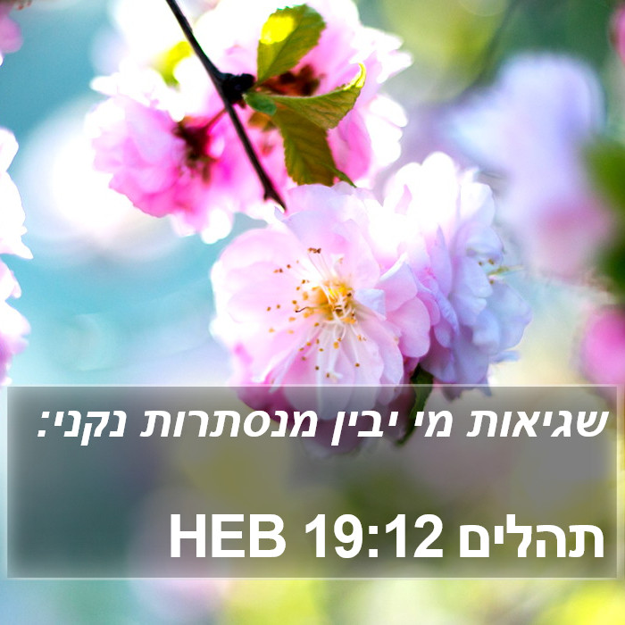 תהלים 19:12 HEB Bible Study