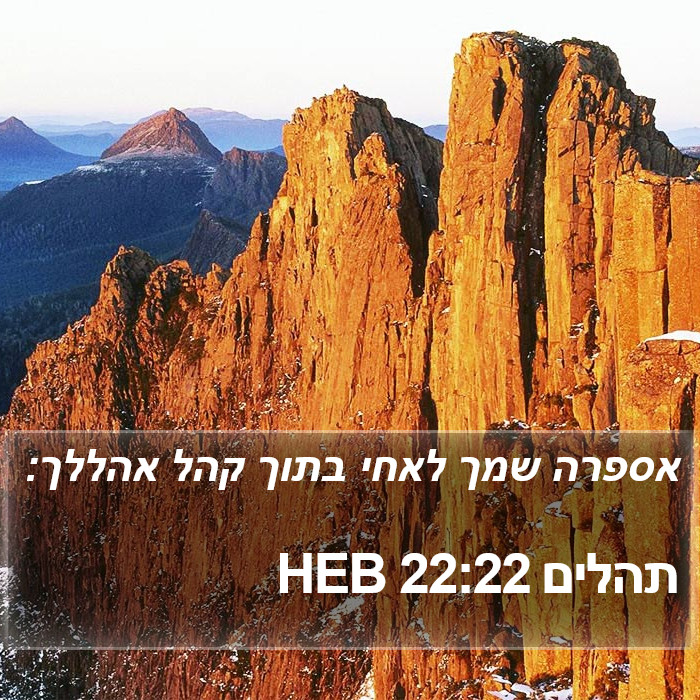 תהלים 22:22 HEB Bible Study