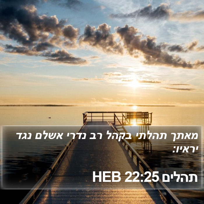 תהלים 22:25 HEB Bible Study