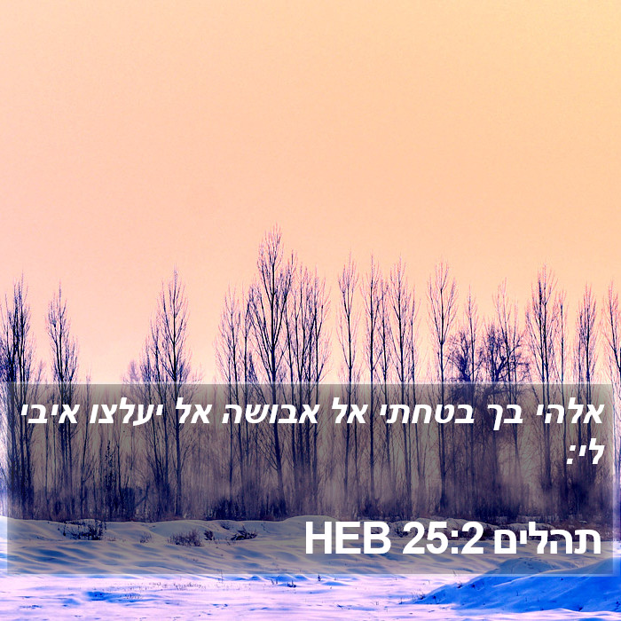 תהלים 25:2 HEB Bible Study
