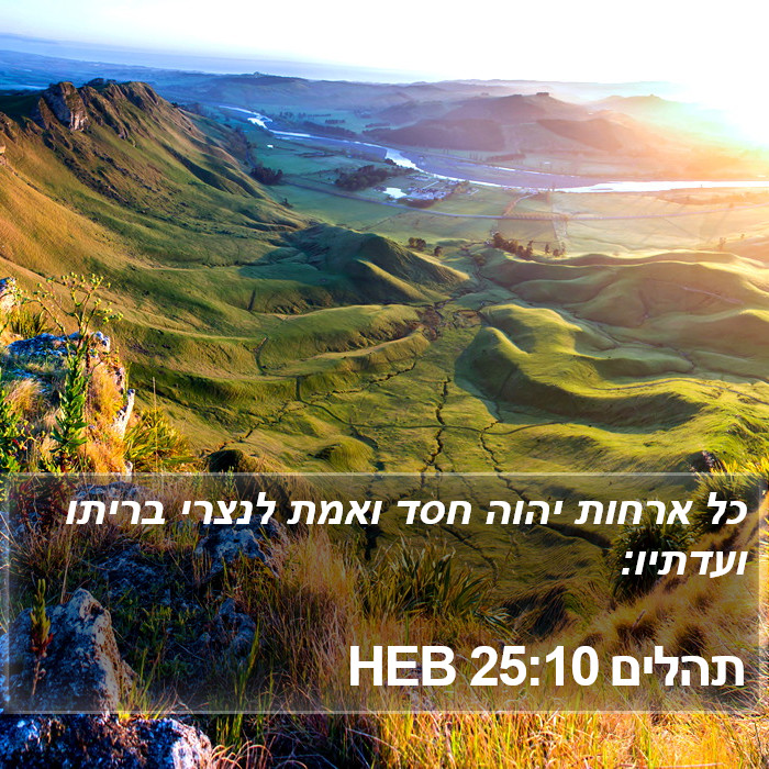 תהלים 25:10 HEB Bible Study
