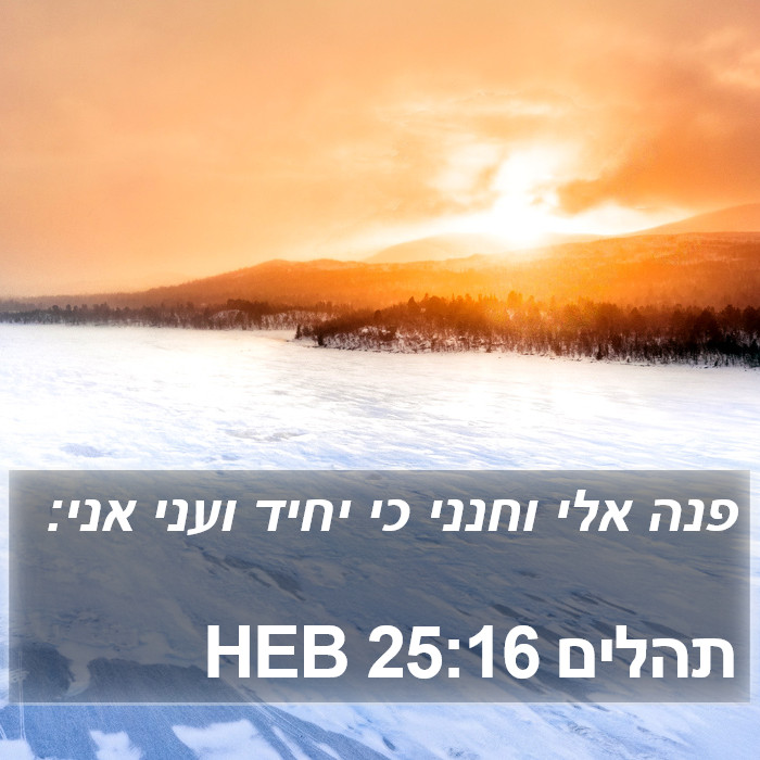 תהלים 25:16 HEB Bible Study