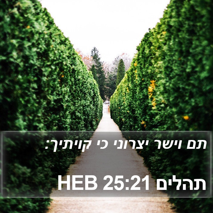 תהלים 25:21 HEB Bible Study
